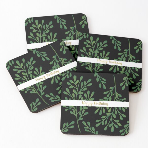 Item preview, Happy birthday plants-black designed and sold by Ana Gorozpe.