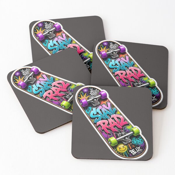 Item preview, Stay Rad Skateboard Graffiti Urban Street Style Design designed and sold by MargaretPolanco.