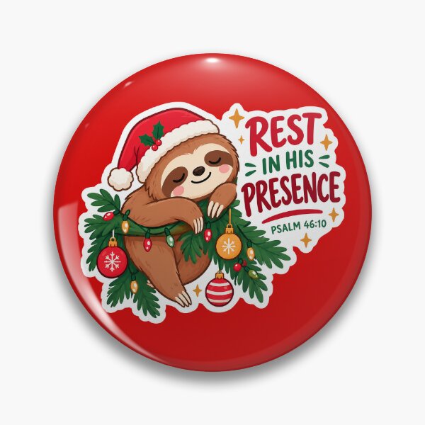 Item preview, Psalm 46:10 Rest In His Presence - Sloth Christmas Hat  designed and sold by plushism.