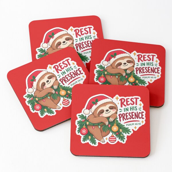 Item preview, Psalm 46:10 Rest In His Presence - Sloth Christmas Hat  designed and sold by plushism.