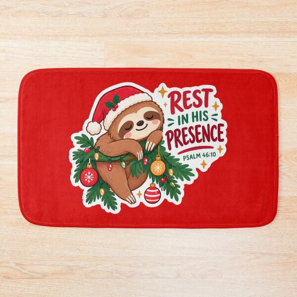 Item preview, Psalm 46:10 Rest In His Presence - Sloth Christmas Hat  designed and sold by plushism.