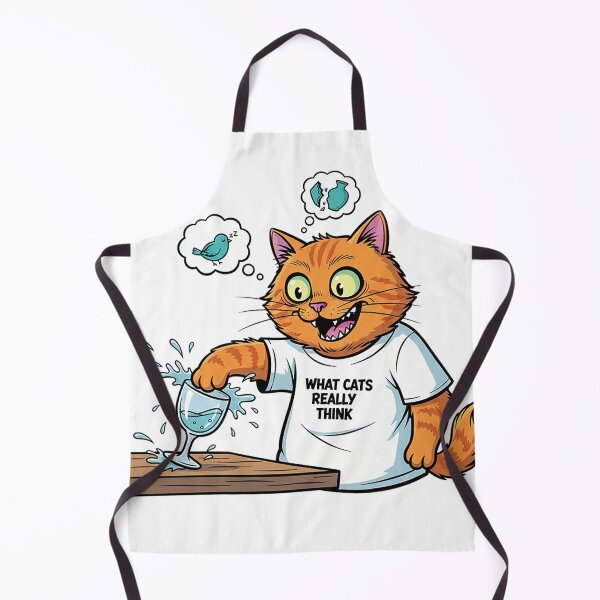 Item preview, What Cats Really Think Funny Cat Knocking Glass Sticker designed and sold by cannsuh.