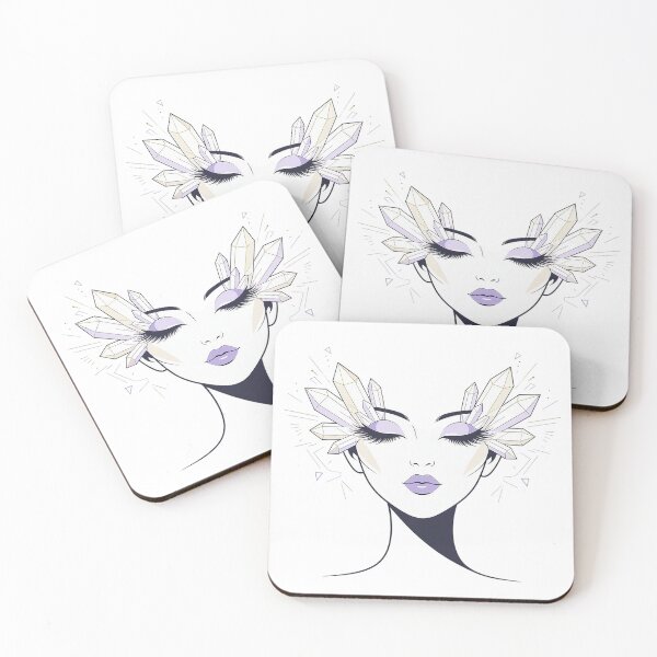 Item preview, Ethereal Crystal Woman: Minimalist Vector Art Illustration designed and sold by Nubian Style.