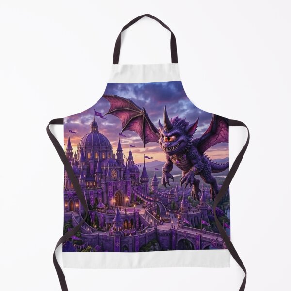 Item preview, One Eyed One Horned Creature Flying over Purple Palace on purple planet designed and sold by Melanie's Midnight Marvels.