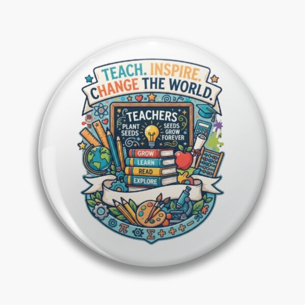 Item preview, Teach Inspire Change The World – Teacher Gift designed and sold by PixelStyle Studio.