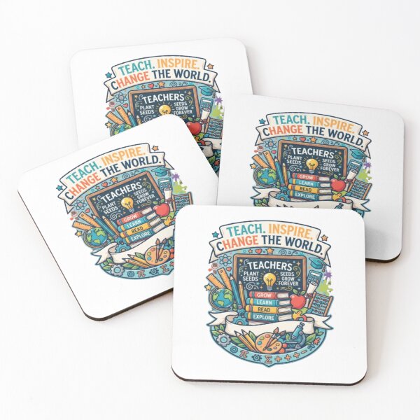 Item preview, Teach Inspire Change The World – Teacher Gift designed and sold by PixelStyle Studio.