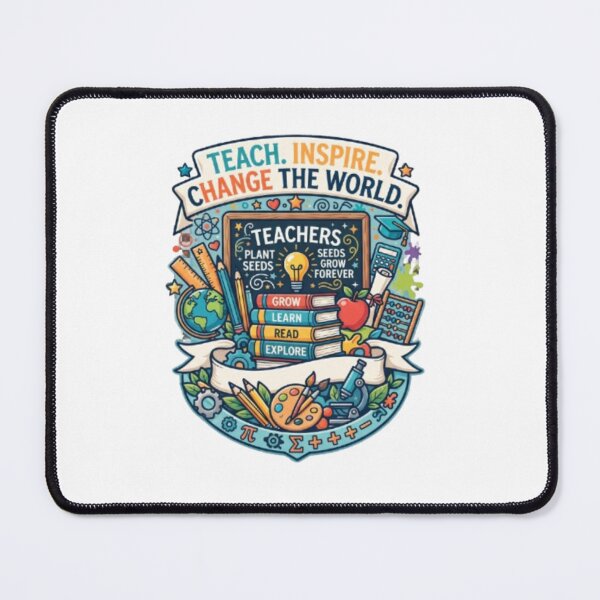 Item preview, Teach Inspire Change The World – Teacher Gift designed and sold by PixelStyle Studio.