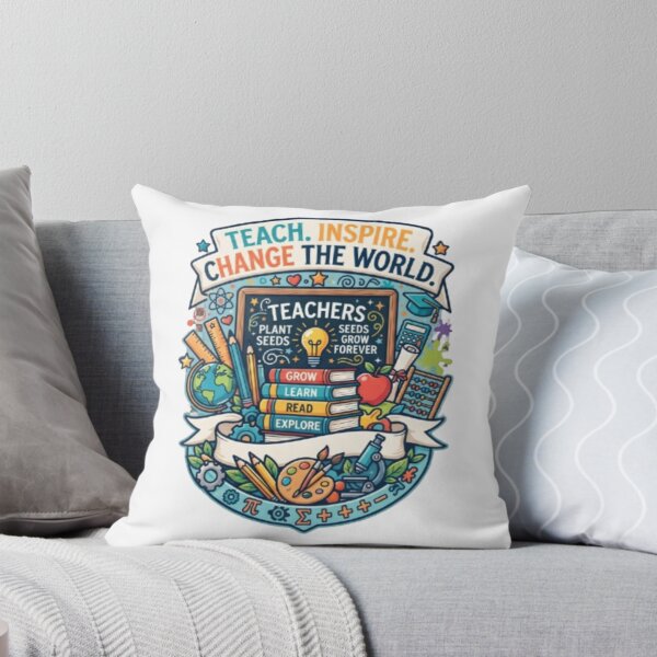 Item preview, Teach Inspire Change The World – Teacher Gift designed and sold by PixelStyle Studio.