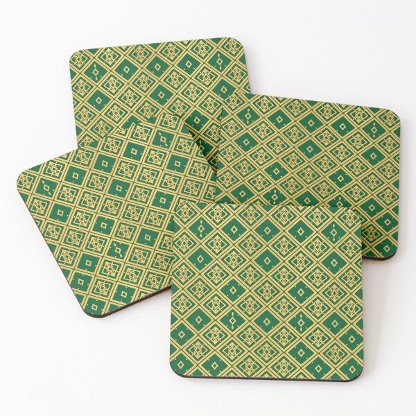 Item preview, Emerald Gold Diamond Trellis Ornate Pattern designed and sold by AIG - Andrei Ilie Graphics.