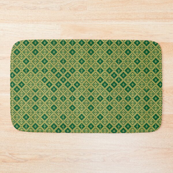 Item preview, Emerald Gold Diamond Trellis Ornate Pattern designed and sold by AIG - Andrei Ilie Graphics.