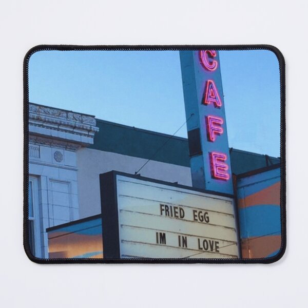 Item preview, Fried Egg I'm In Love The Cure Friday Cafe Neon Sign Blue Sky designed and sold by WigOutlet.