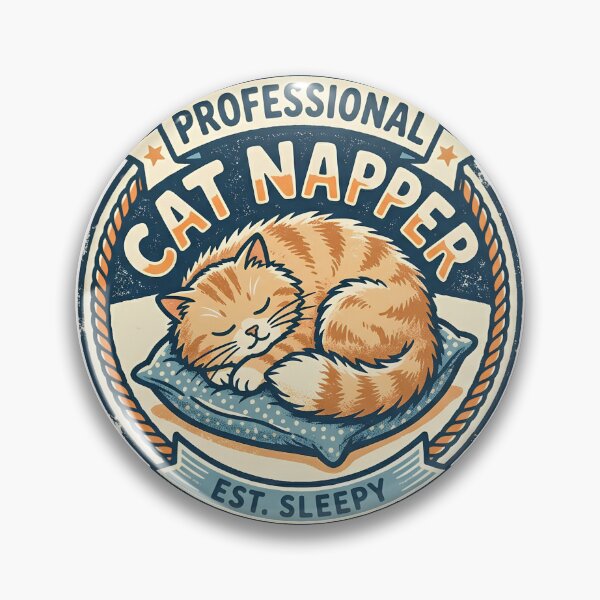 Item preview, Professional Cat Napper – Funny Sleeping Orange Cat Vintage Retro Design designed and sold by Suro Official.