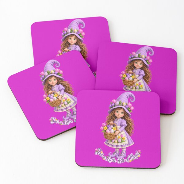Item preview, Just A Little Bit Of Magic Cute Whimsical Witch Girl Art designed and sold by VICTORY LIBERTY .
