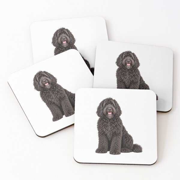 Item preview, Newfiedoodle Dog black designed and sold by BackgroundND.