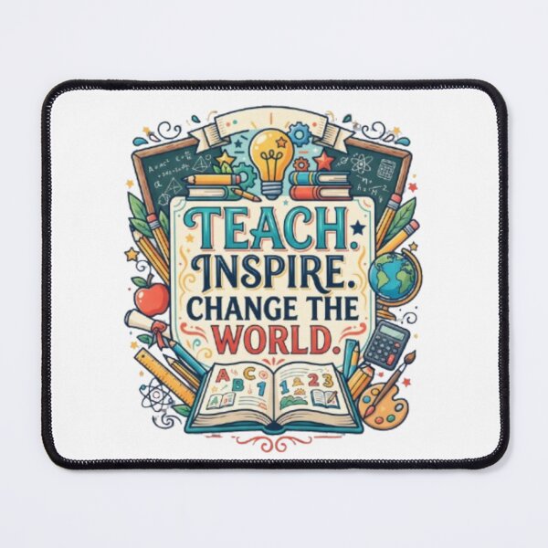 Item preview, Teach Inspire Change The World – Educator Shirt designed and sold by PixelStyle Studio.