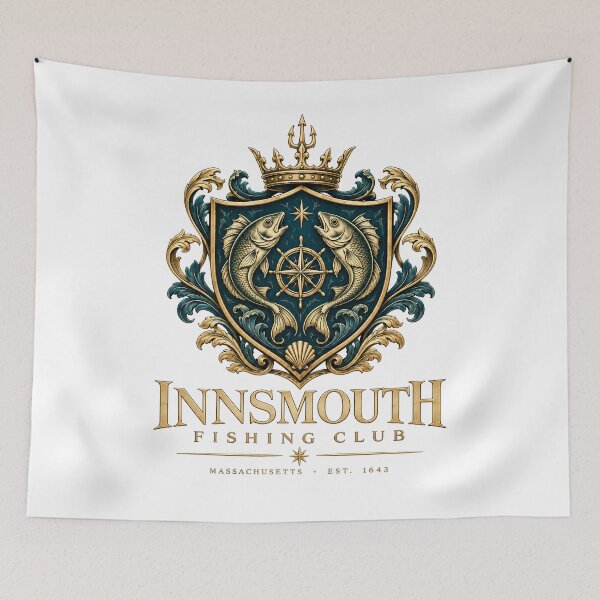 Item preview, Innsmouth Fishing Club Est. 1643 | Vintage Maritime Crest designed and sold by Extravanganzza.