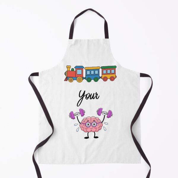 Item preview, Train Your Brain Funny Weightlifting Brain Pun Design designed and sold by GoldenSparkleShop.