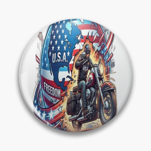 Item preview, American Flag Biker Freedom USA Globe Motorcycle designed and sold by Walidsolo25.