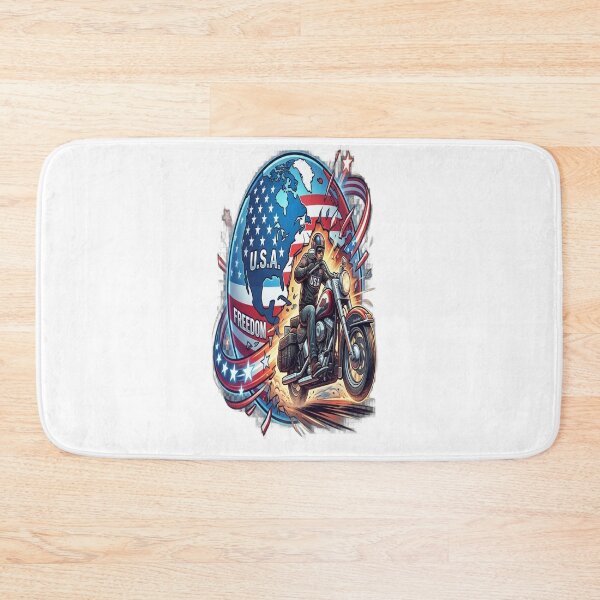 Item preview, American Flag Biker Freedom USA Globe Motorcycle designed and sold by Walidsolo25.