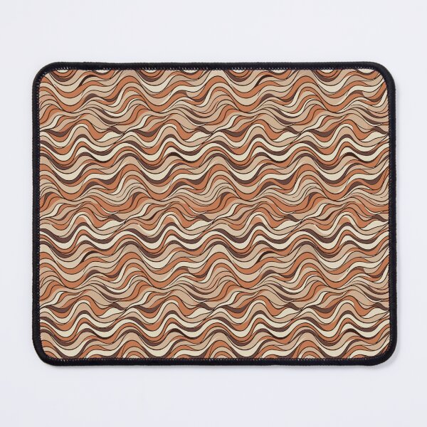 Item preview, Retro Brown Wavy Line Abstract Pattern designed and sold by AIG - Andrei Ilie Graphics.
