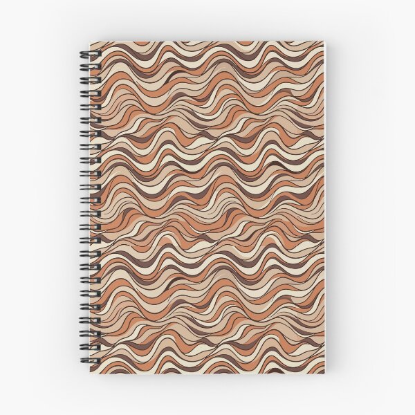 Item preview, Retro Brown Wavy Line Abstract Pattern designed and sold by AIG - Andrei Ilie Graphics.