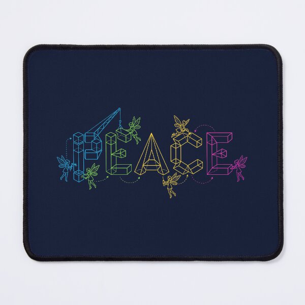 Item preview, Building Peace Geometric 3D Rainbow Typography Magical Fairies designed and sold by KiwiRider.