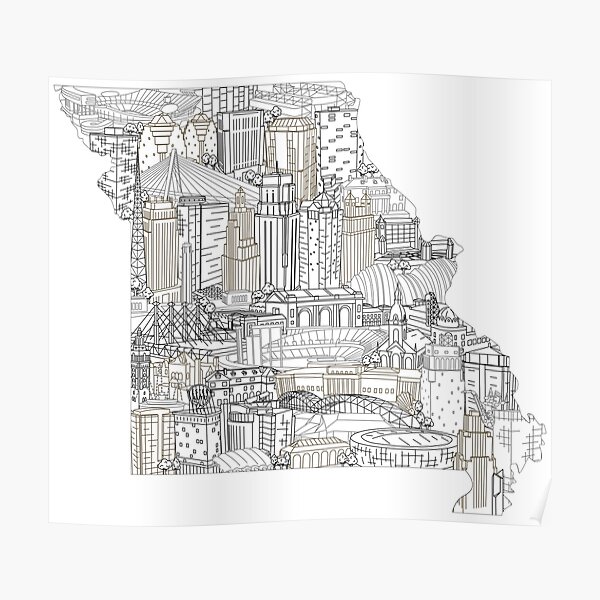 Kansas City Missouri Skyline Art Poster