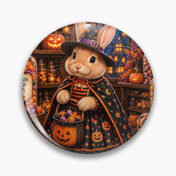 Item preview, Happy Halloween Sweet Shop — Bunny Witch & Black Cat designed and sold by Novel Works Studio.