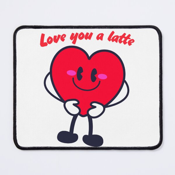 Item preview, Cute Retro Cartoon Heart Love You A Latte Valentines Day designed and sold by CreativeOlga.