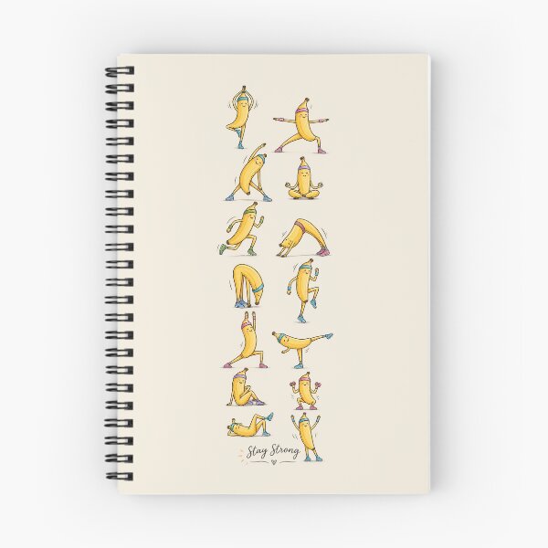 Item preview, Cute Banana Yoga & Fitness Characters – Playful Workout Design designed and sold by Verycutethings.