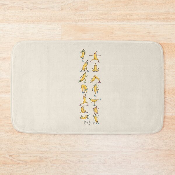 Item preview, Cute Banana Yoga & Fitness Characters – Playful Workout Design designed and sold by Verycutethings.