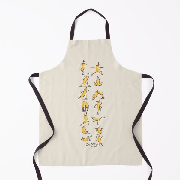 Item preview, Cute Banana Yoga & Fitness Characters – Playful Workout Design designed and sold by Verycutethings.