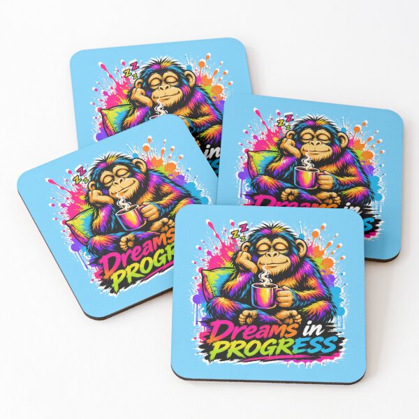 Item preview, Dreams in Progress – Sleepy Monkey Coffee Splash Art designed and sold by Cabrasco.