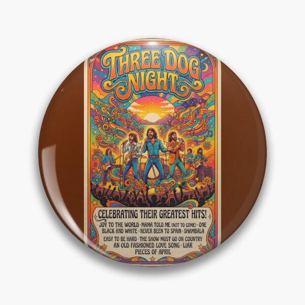 Item preview, Retro Three Dog Night Poster designed and sold by Halifaxartguy.
