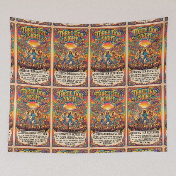 Item preview, Retro Three Dog Night Poster designed and sold by Halifaxartguy.