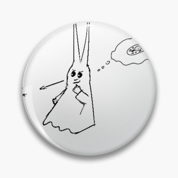 Item preview, Funny Ghost Thinking Of Fried Chicken Line Art⁠ designed and sold by a1-x.