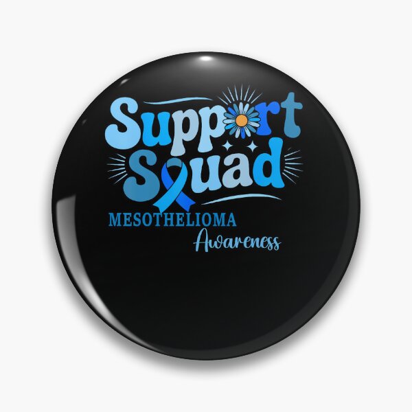 Item preview, Mesothelioma Support Squad Rare Cancer Awareness Ribbon Blue designed and sold by snailslowdance.