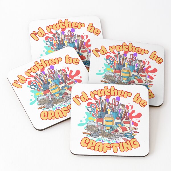 Item preview, I'd Rather Be Crafting Art Supplies Illustration designed and sold by Rynasvz.