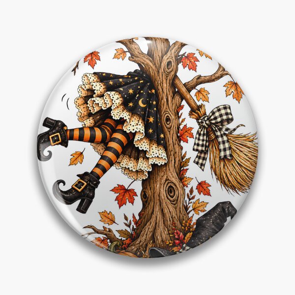 Item preview, Witch Stuck in Autumn Tree designed and sold by MysticCanvasAi.