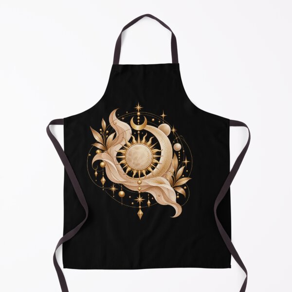 Item preview, Boho Celestial Majestic Sunburst and Moon Gold Art designed and sold by BohoMysticArt.