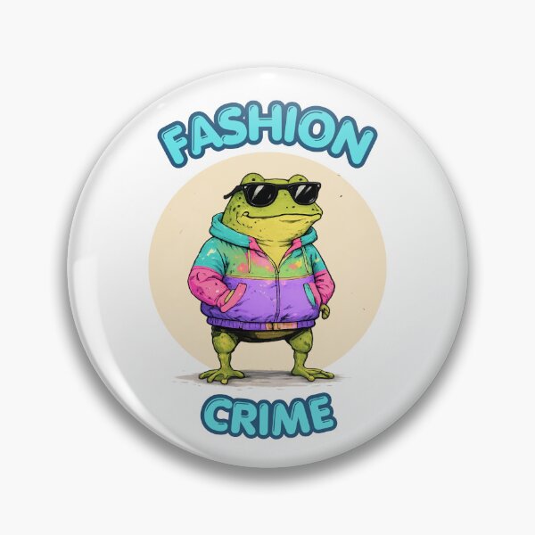 Item preview, Fashion Crime | Funny Stylish Frog in Retro Windbreaker designed and sold by kstheladesigns.