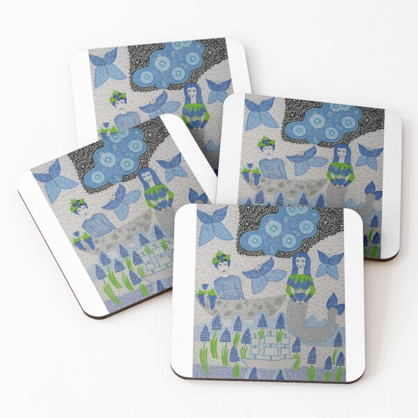 Item preview, Blue floral see designed and sold by Anna-Art-Studio.