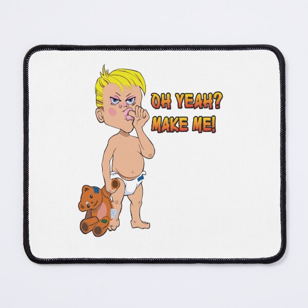 Item preview, angry male toddler dragging a teddy bear and sucking his thumb designed and sold by Lobo-36.