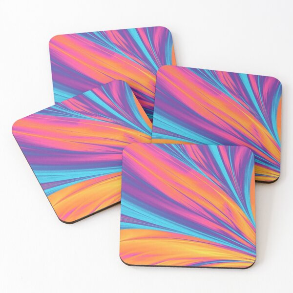 Item preview, Vibrant Abstract Swirls – Neon Pink, Electric Blue & Orange Psychedelic Fluid Art designed and sold by TessAdventures.
