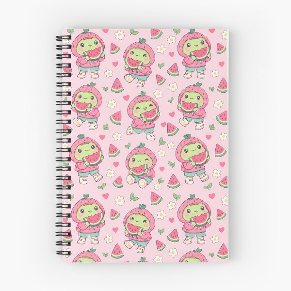 Item preview, Kawaii Frog Watermelon Hoodie Pattern designed and sold by Soft Berry Studio.