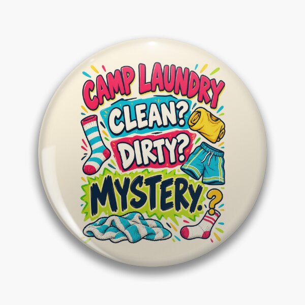 Item preview, Camp Laundry – Clean Dirty Mystery Funny Summer Camp Drawstring Bag designed and sold by astersgraphics.