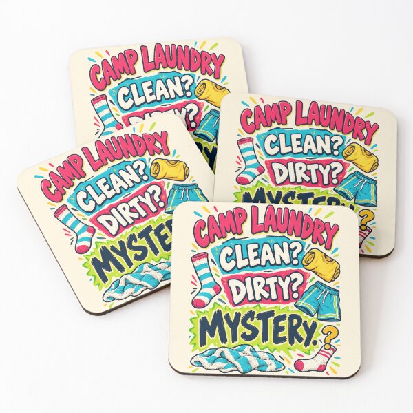 Item preview, Camp Laundry – Clean Dirty Mystery Funny Summer Camp Drawstring Bag designed and sold by astersgraphics.