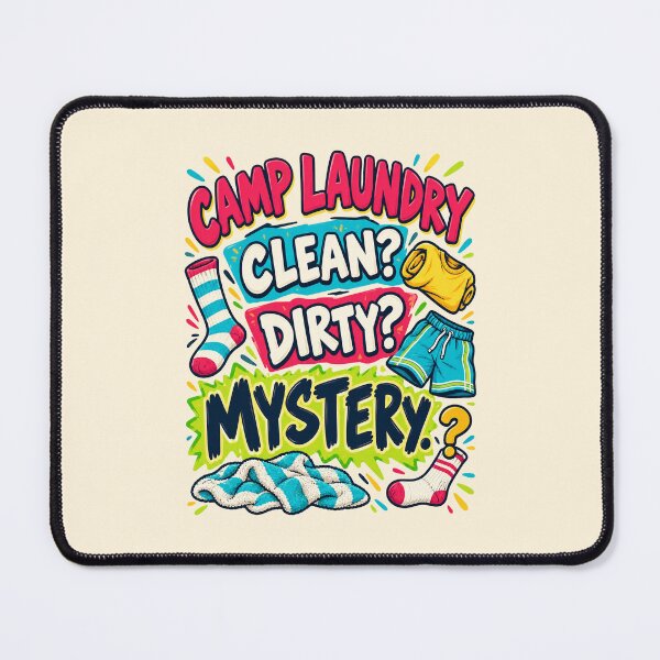 Item preview, Camp Laundry – Clean Dirty Mystery Funny Summer Camp Drawstring Bag designed and sold by astersgraphics.