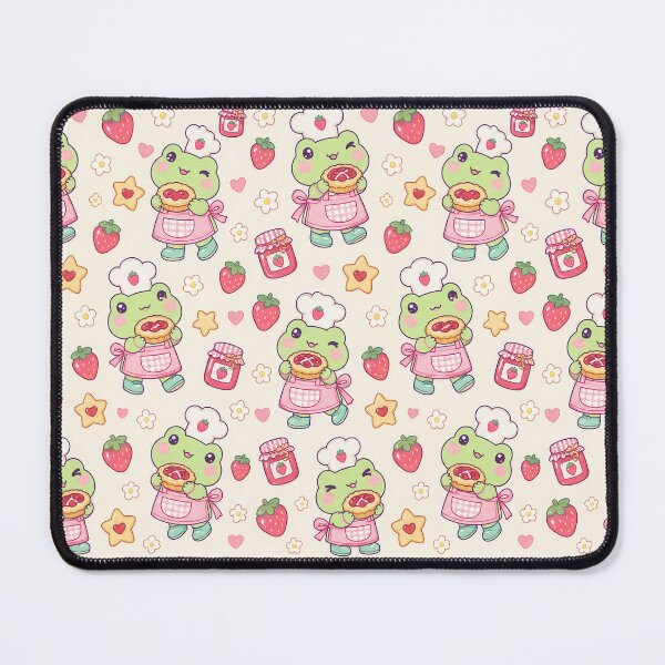 Item preview, Kawaii Frog Strawberry Jam Baker Pattern designed and sold by Soft Berry Studio.