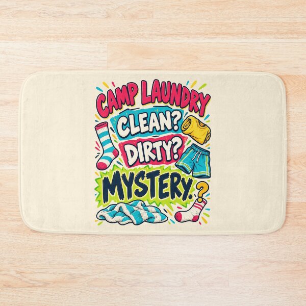 Item preview, Camp Laundry – Clean Dirty Mystery Funny Summer Camp Drawstring Bag designed and sold by astersgraphics.